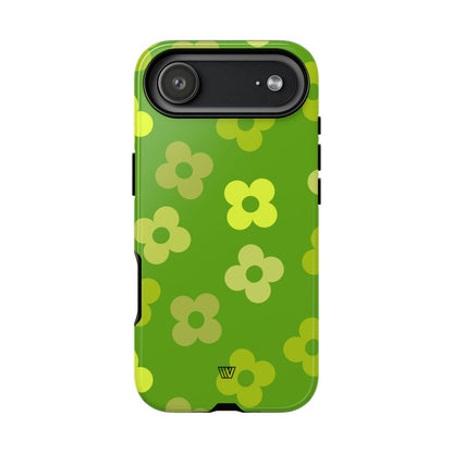 Green Retro Flowers Tough Phone Case – iPhone 17 Air, Glossy