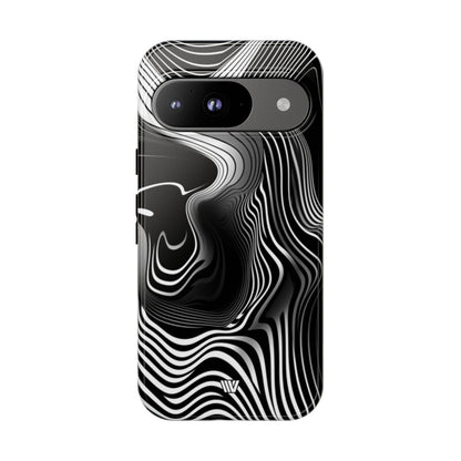 Abstract Zebra Stripes Tough Phone Case – Google Pixel 9, Glossy