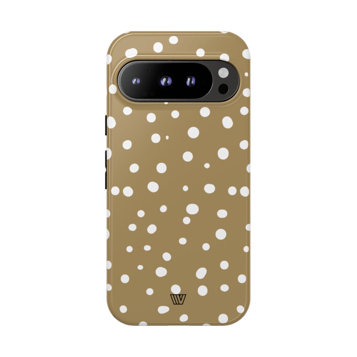 Dark Beige Dots Tough Phone Case – Google Pixel 9 Pro, Glossy