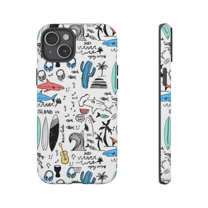 DOODLE BEACH PARTY | Tough Phone Case