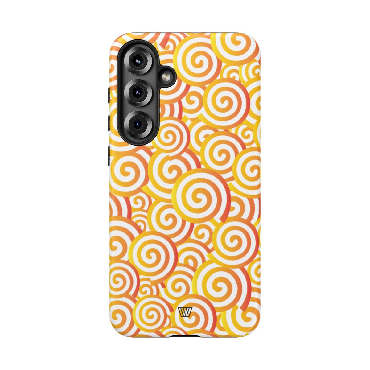 Abstract Spiral Orange Tough Phone Case – Samsung Galaxy S25 Plus, Matte