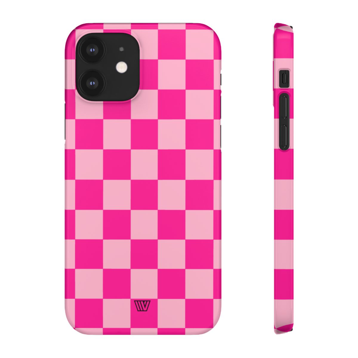 HOT PINK CHECKERBOARD | Slim Phone Case