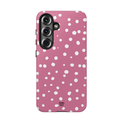 Blush Red Dots Tough Phone Case – Samsung Galaxy S25, Glossy