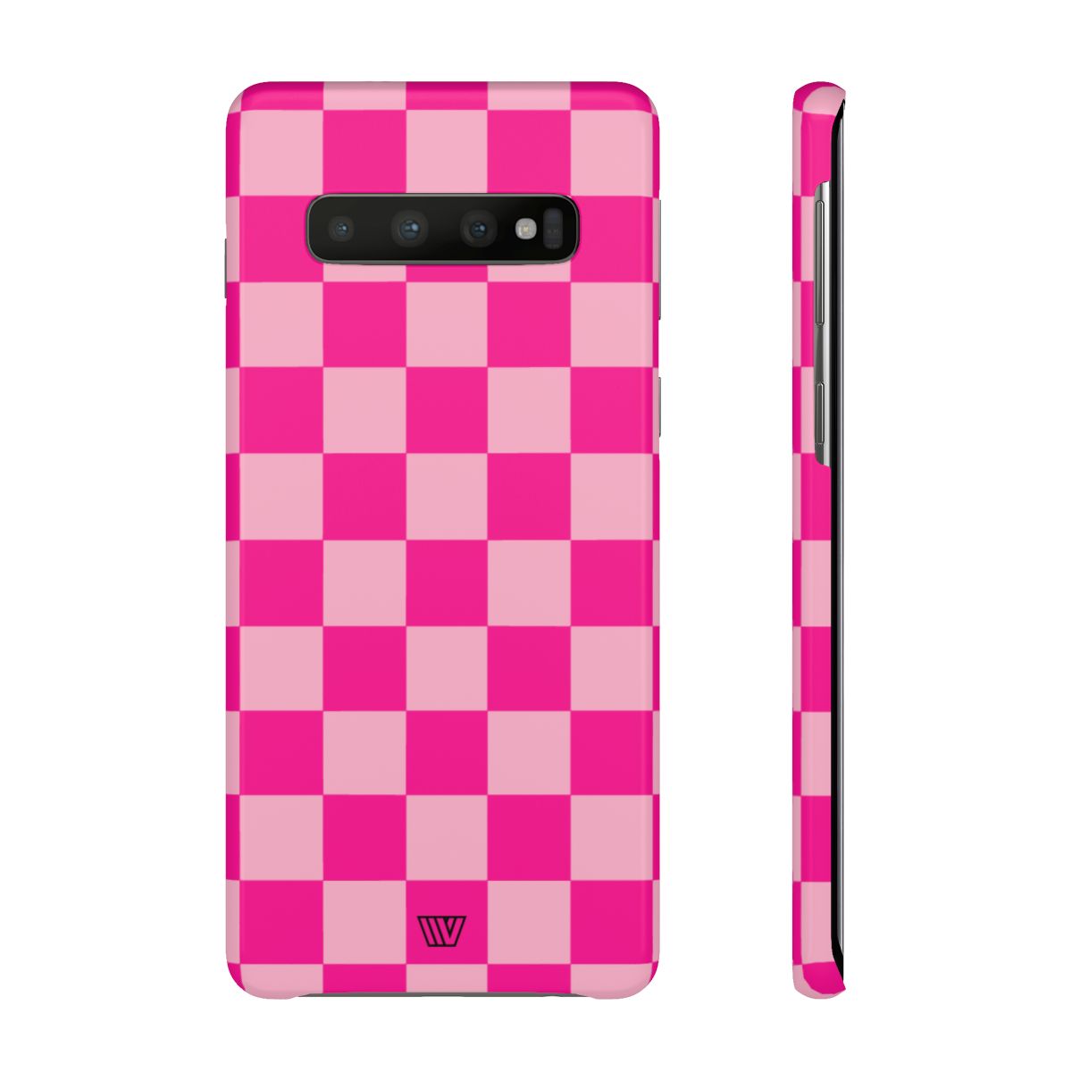 HOT PINK CHECKERBOARD | Slim Phone Case
