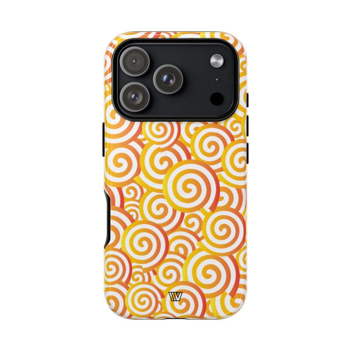 Abstract Spiral Orange Tough Phone Case – iPhone 17 Pro, Glossy
