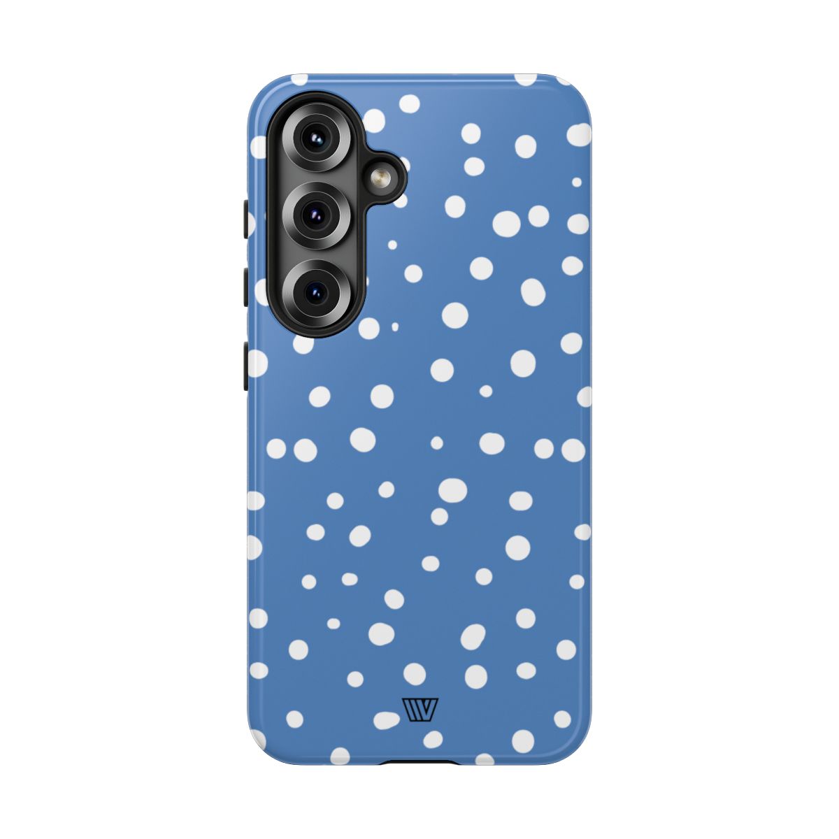 Dusty Blue Dots Tough Phone Case – Samsung Galaxy S25, Glossy