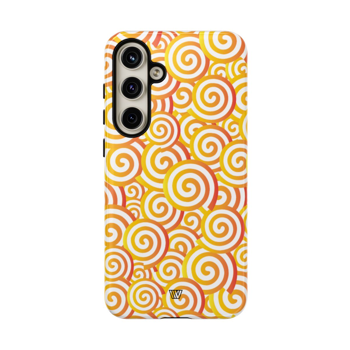 Abstract Spiral Orange Tough Phone Case – Samsung Galaxy S24 Plus, Glossy