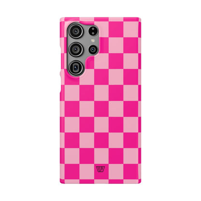 HOT PINK CHECKERBOARD | Slim Phone Case