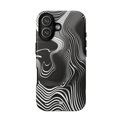 Abstract Zebra Stripes Tough Phone Case – iPhone 17, Matte