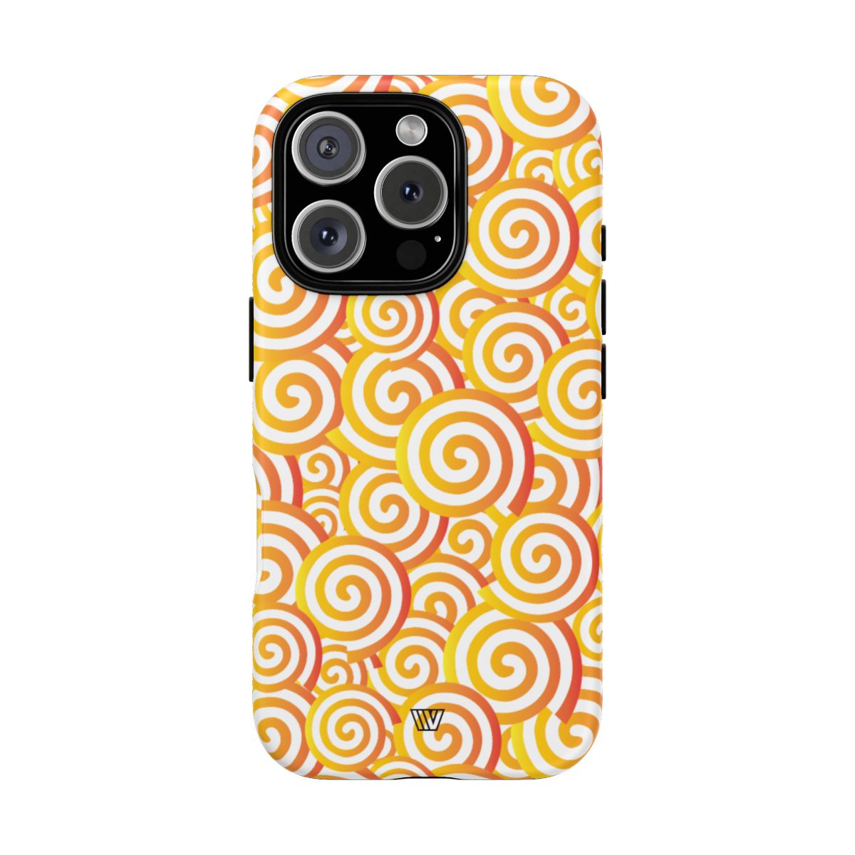 Abstract Spiral Orange Tough Phone Case – iPhone 16 Pro, Matte