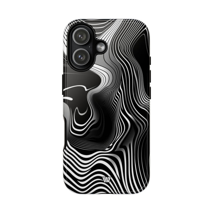 Abstract Zebra Stripes Tough Phone Case – iPhone 17, Glossy