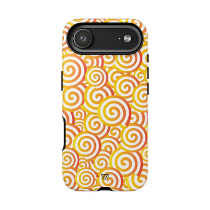 Abstract Spiral Orange Tough Phone Case – iPhone 17 Air, Glossy