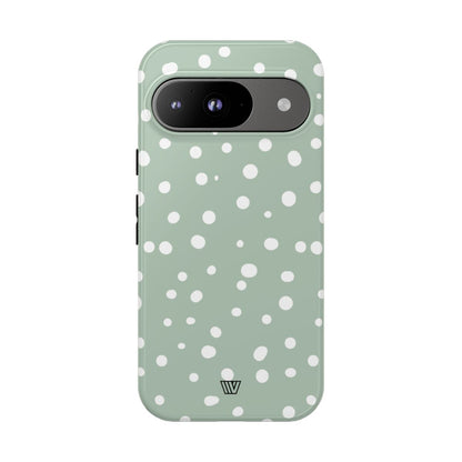 PASTEL GREEN DOTS | Tough Phone Case