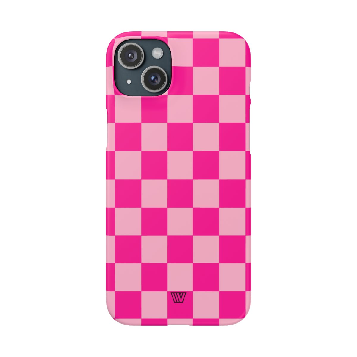 HOT PINK CHECKERBOARD | Slim Phone Case