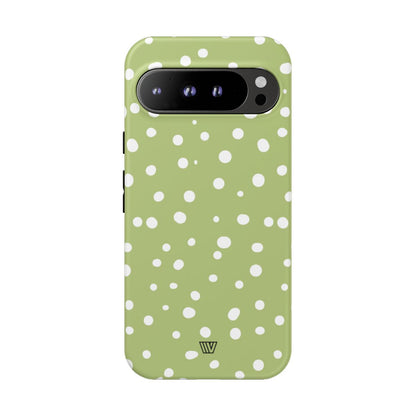 PALE OLIVE DOTS | Tough Phone Case