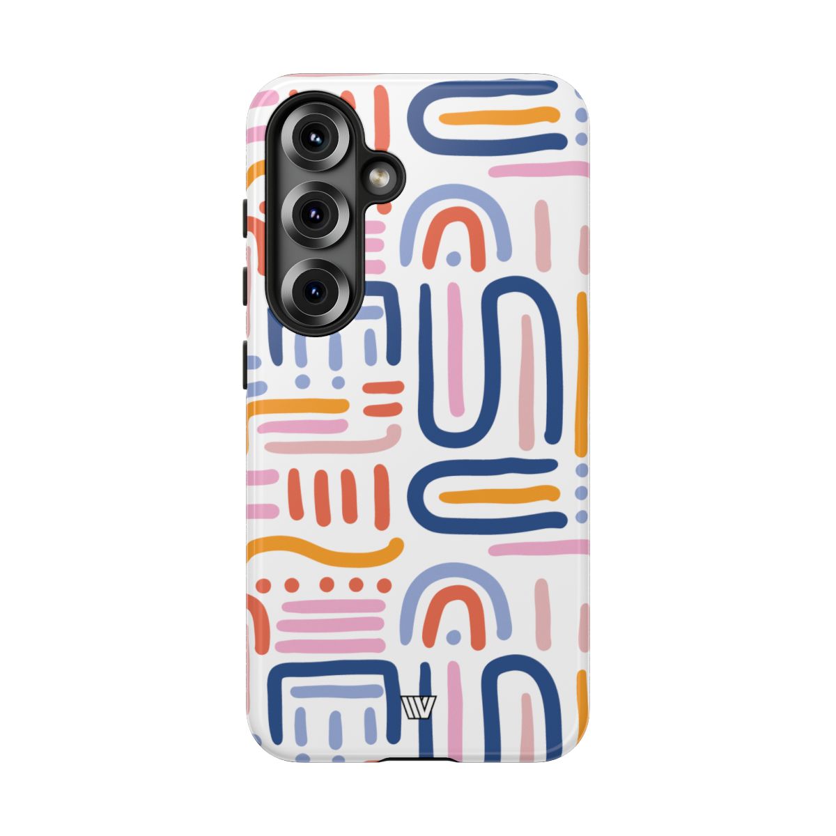Memphis Bold Lines Tough Phone Case – Samsung Galaxy S25, Glossy