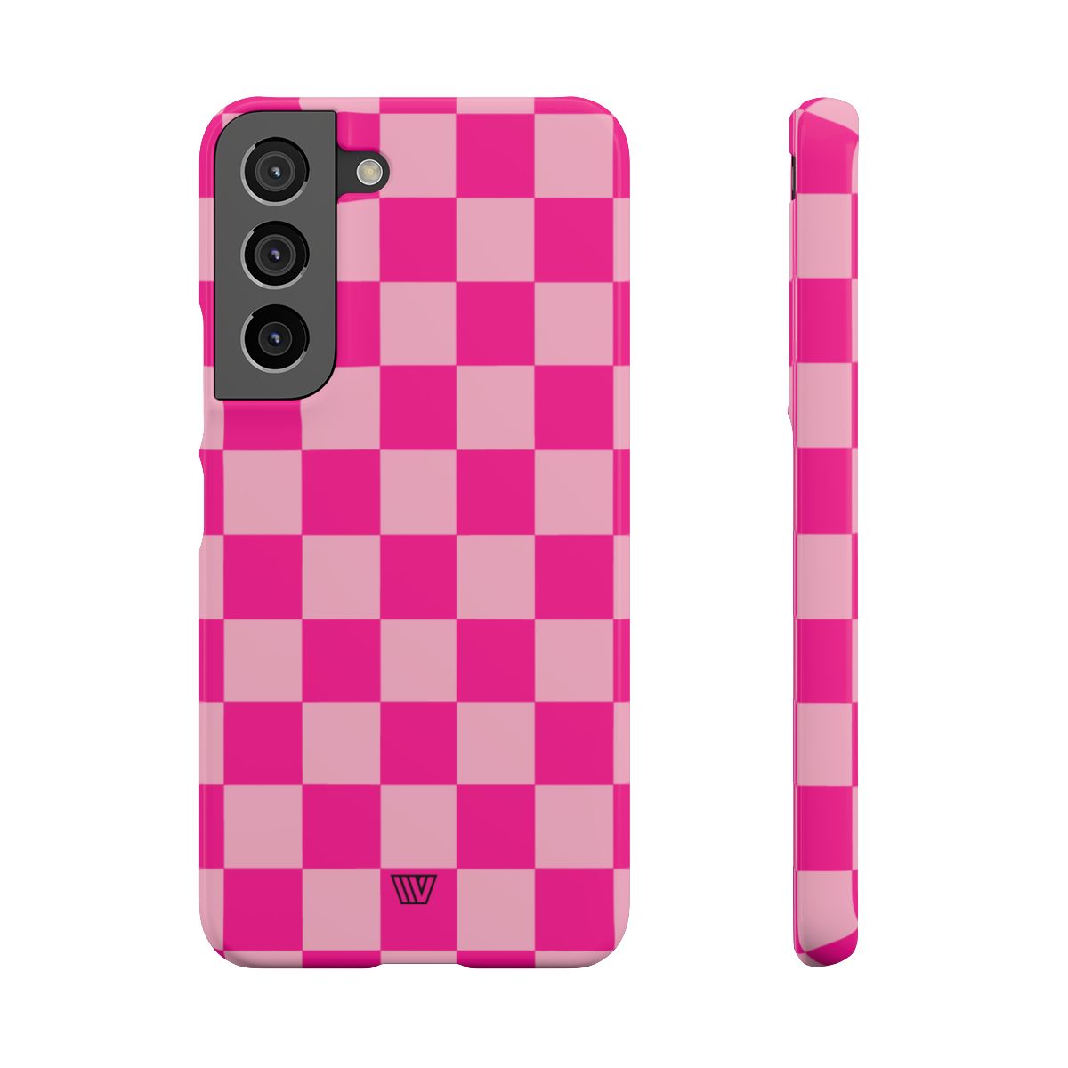 HOT PINK CHECKERBOARD | Slim Phone Case