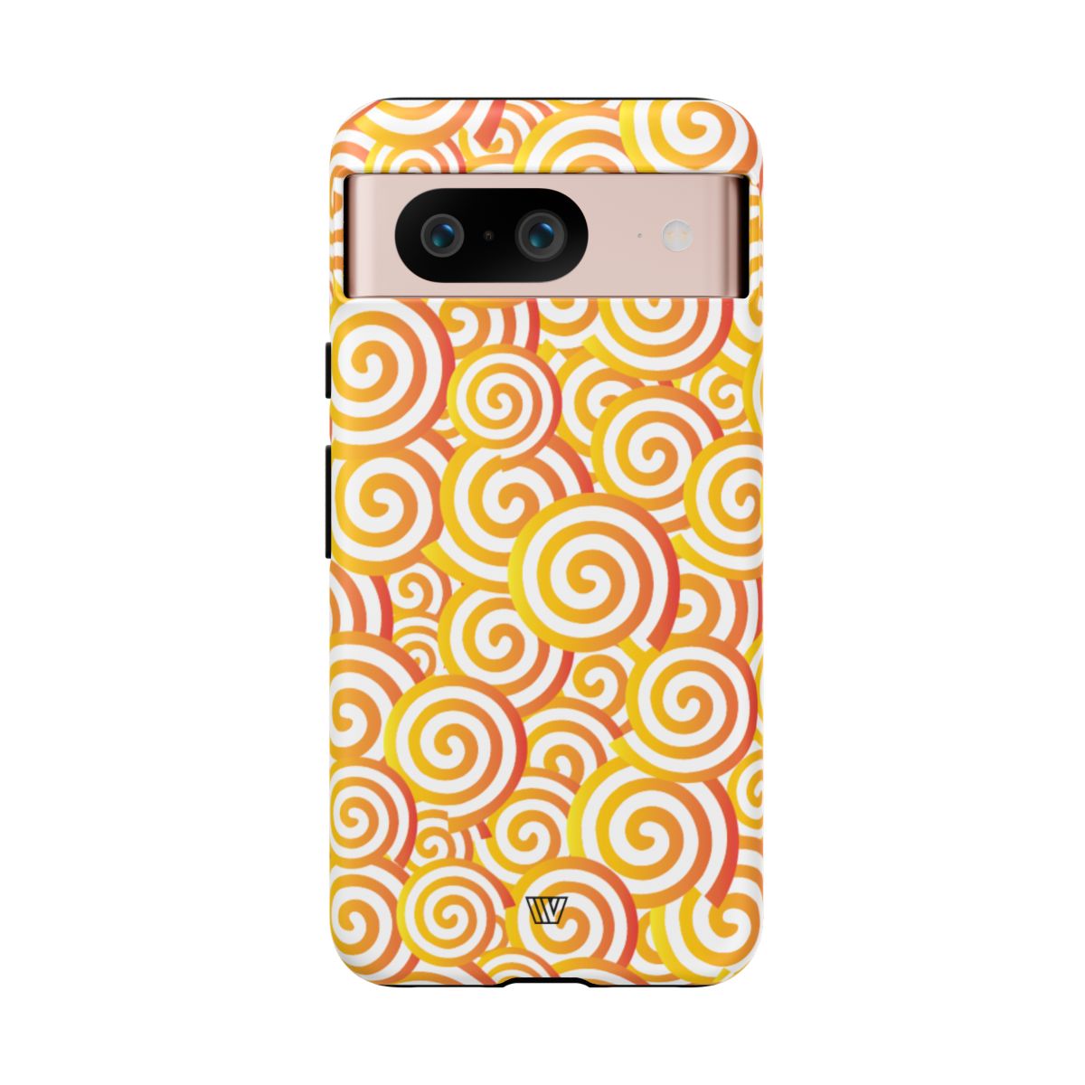 Abstract Spiral Orange Tough Phone Case – Google Pixel 8, Matte