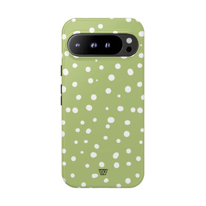 PALE OLIVE DOTS | Tough Phone Case
