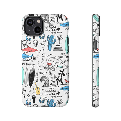 DOODLE BEACH PARTY | Tough Phone Case