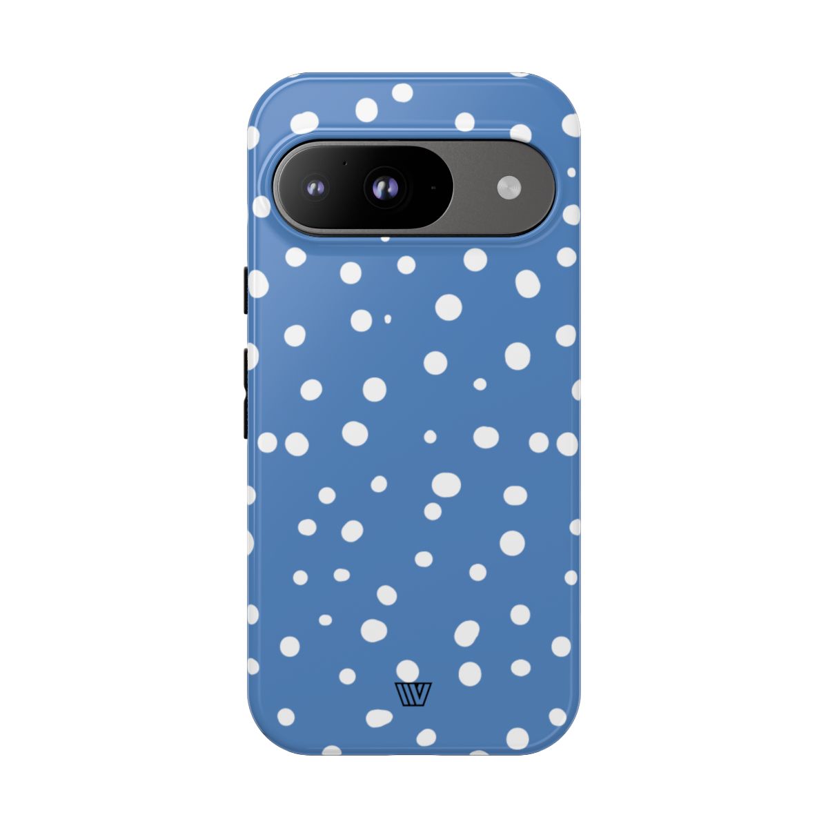 Dusty Blue Dots Tough Phone Case – Google Pixel 9, Glossy