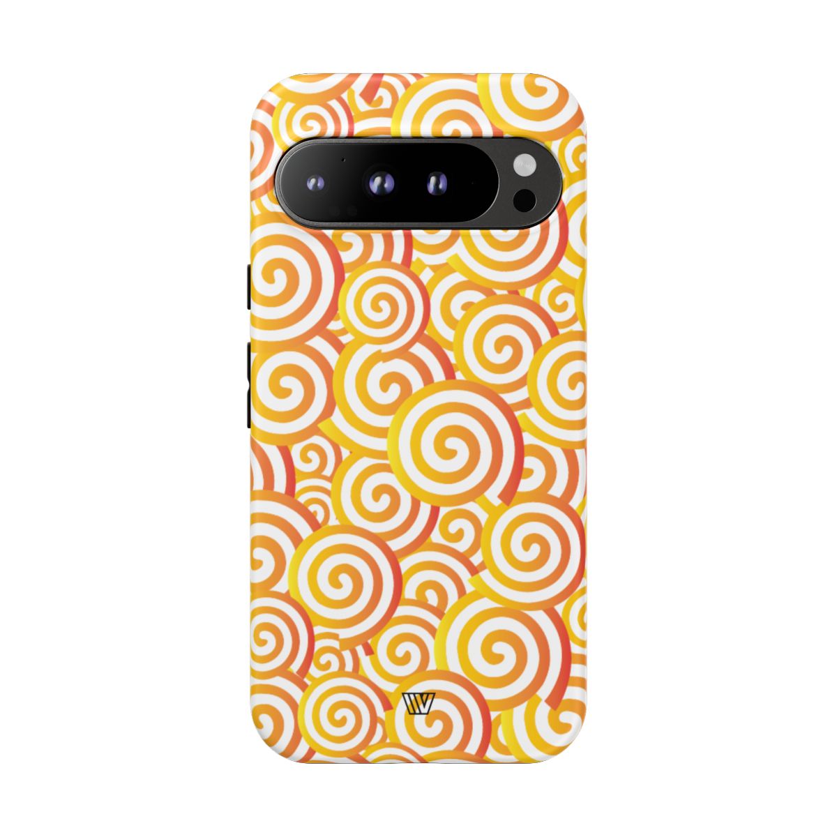 Abstract Spiral Orange Tough Phone Case – Google Pixel 9 Pro XL, Matte