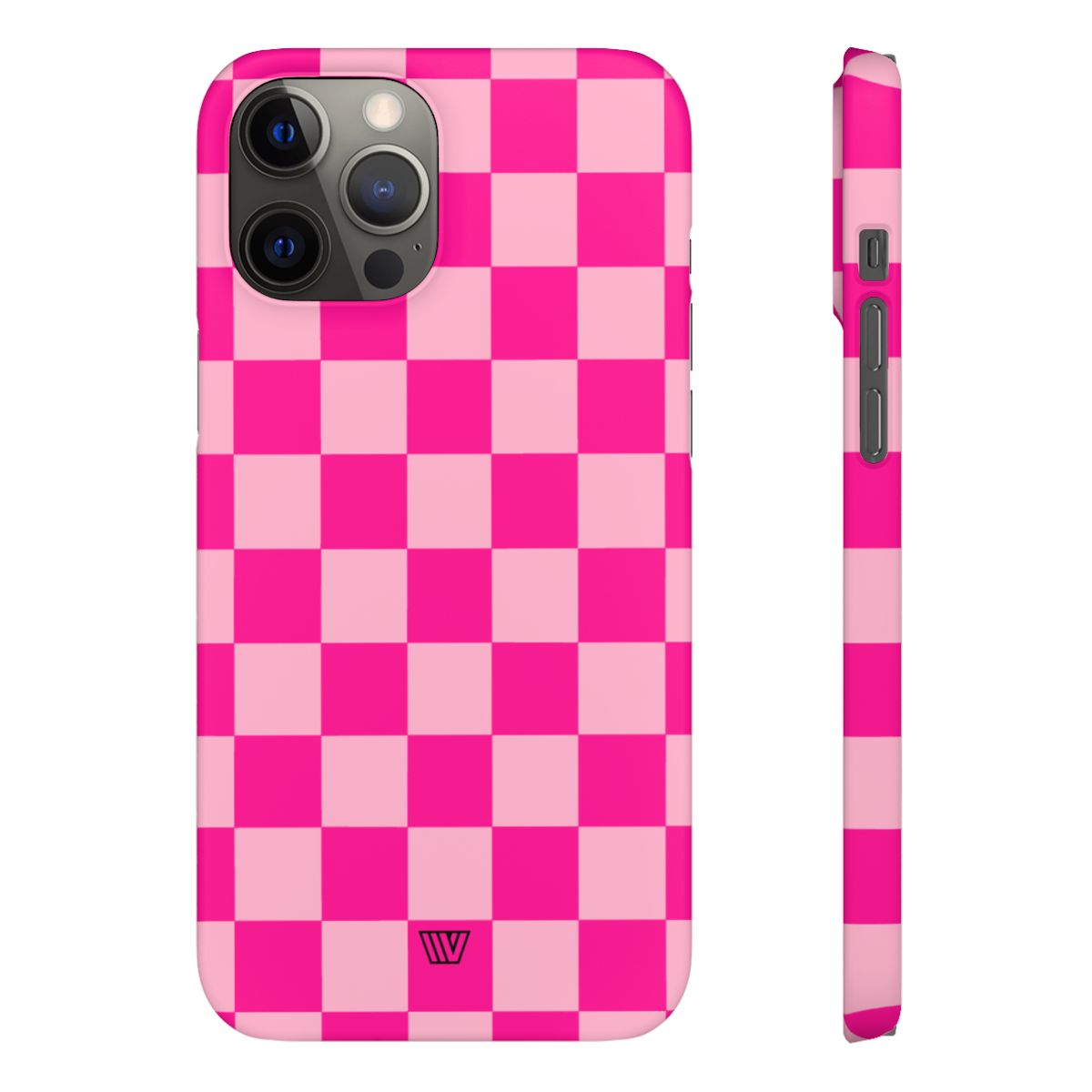 HOT PINK CHECKERBOARD | Slim Phone Case