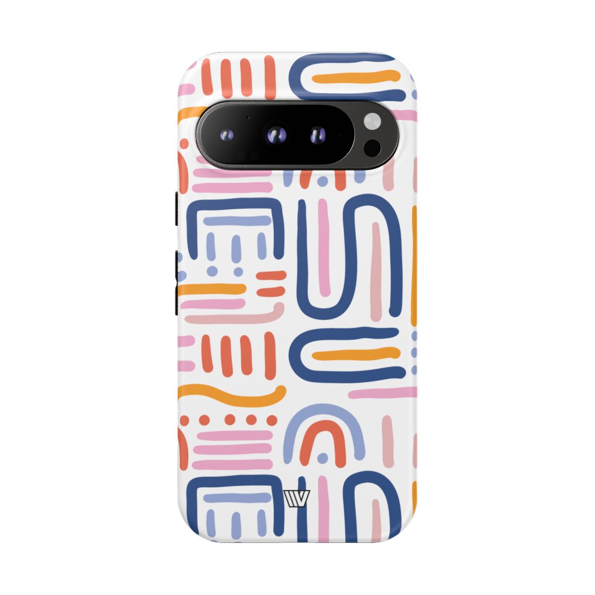 Memphis Bold Lines Tough Phone Case – Google Pixel 9 Pro, Matte