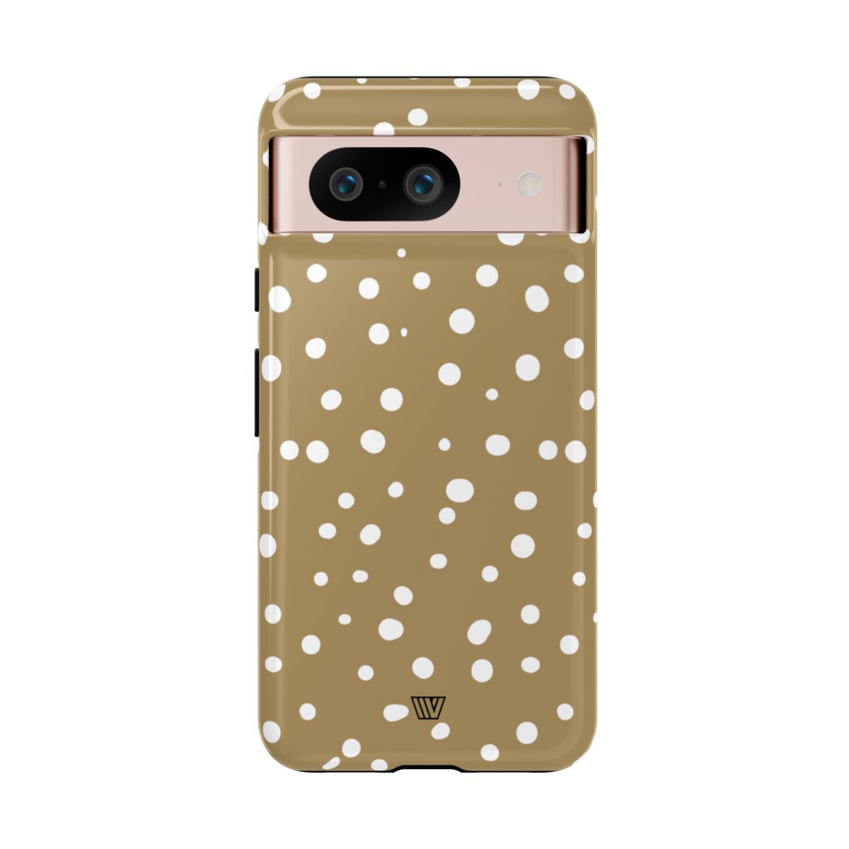 Dark Beige Dots Tough Phone Case – Google Pixel 8, Glossy