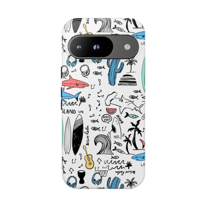 DOODLE BEACH PARTY | Tough Phone Case