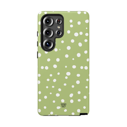 PALE OLIVE DOTS | Tough Phone Case