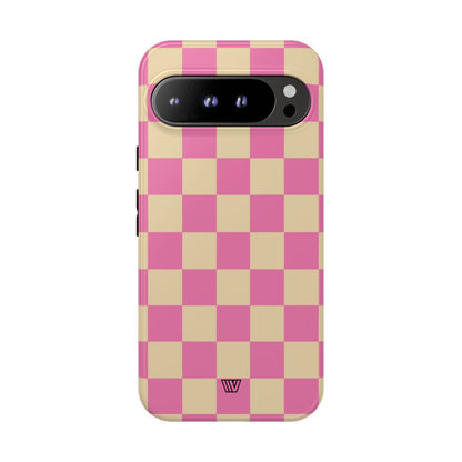 PINK TAN CHECKERBOARD | Tough Phone Case