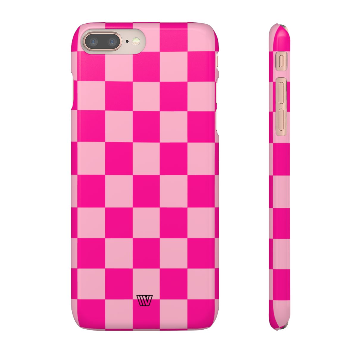 HOT PINK CHECKERBOARD | Slim Phone Case