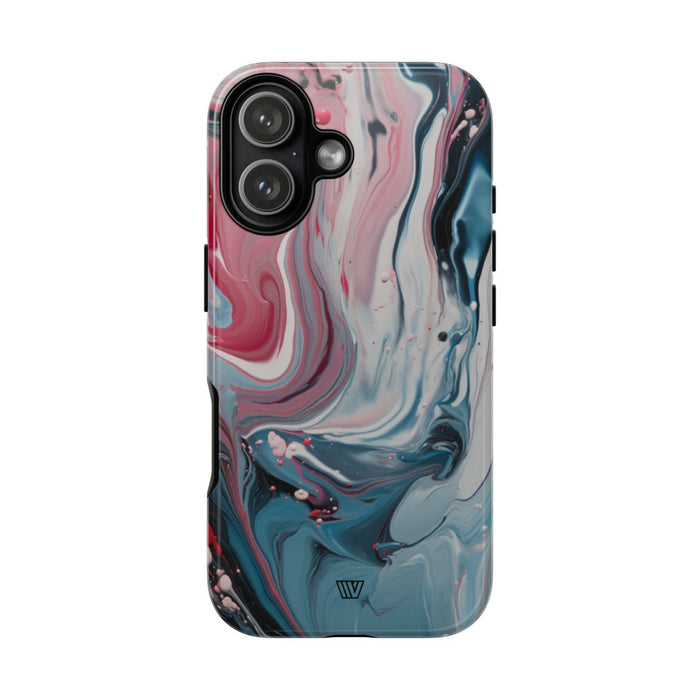 Blue Pastel Swirl Tough Phone Case – iPhone 17, Glossy