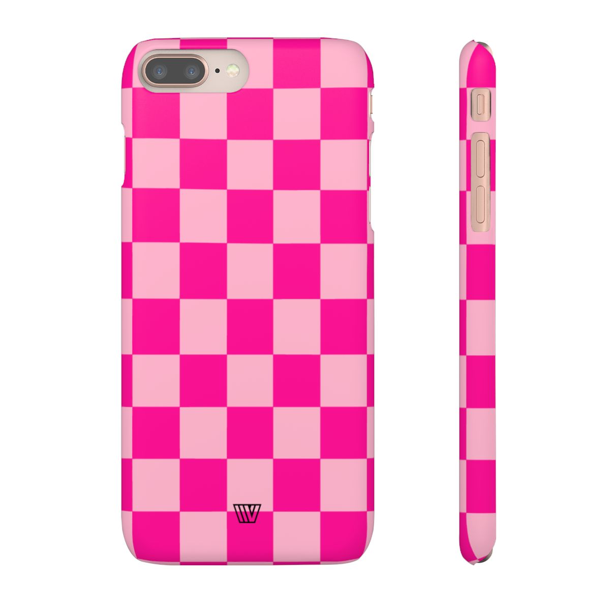 HOT PINK CHECKERBOARD | Slim Phone Case