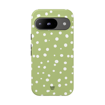 PALE OLIVE DOTS | Tough Phone Case
