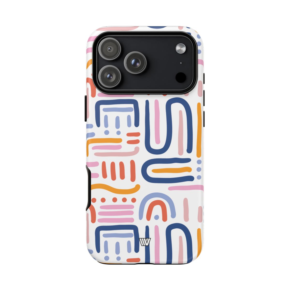 Memphis Bold Lines Tough Phone Case – iPhone 17 Pro Max, Matte