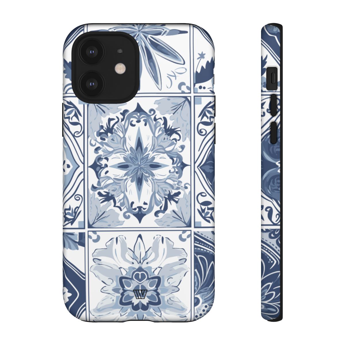 BLUE WHITE TILE | Tough Phone Case