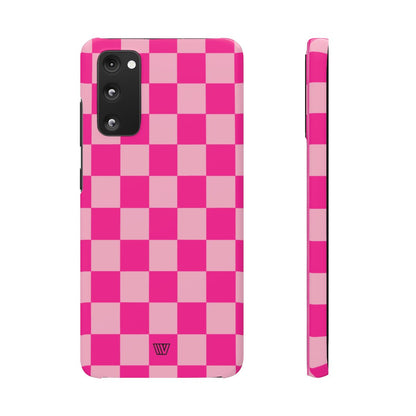 HOT PINK CHECKERBOARD | Slim Phone Case