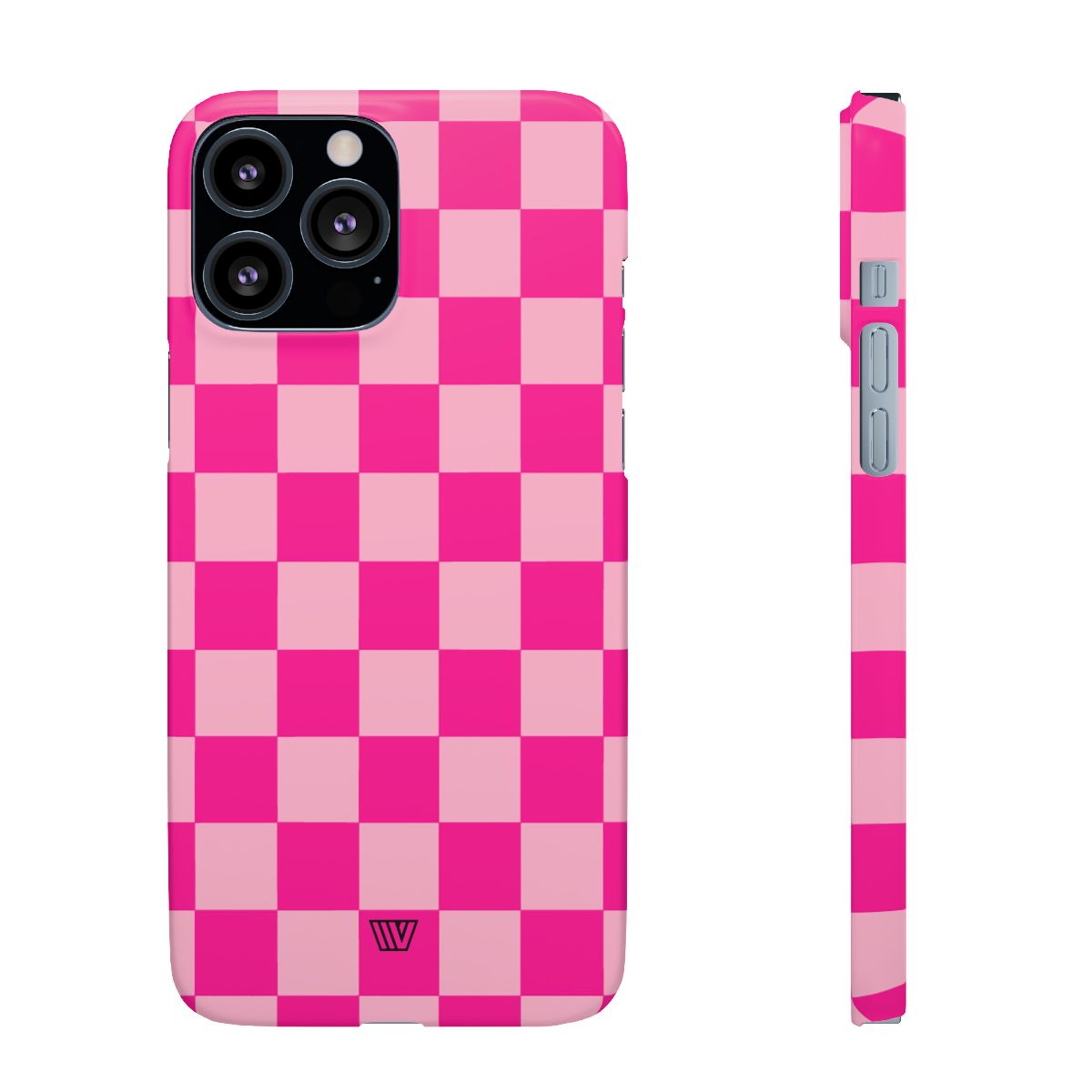HOT PINK CHECKERBOARD | Slim Phone Case