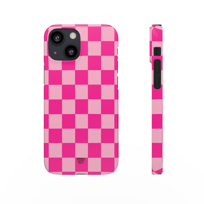 HOT PINK CHECKERBOARD | Slim Phone Case