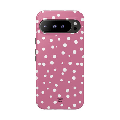 Blush Red Dots Tough Phone Case – Google Pixel 9 Pro XL, Glossy