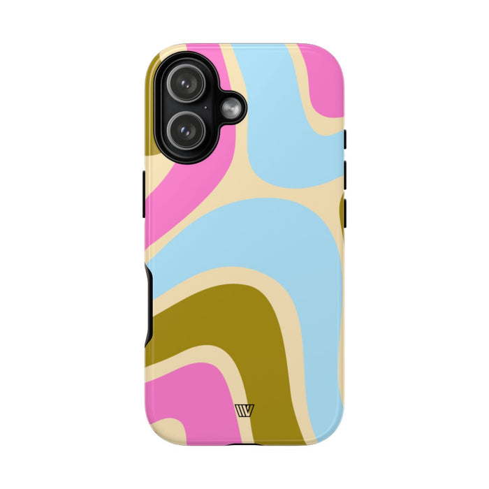 Large Groovy Waves Tough Phone Case – iPhone 17, Glossy