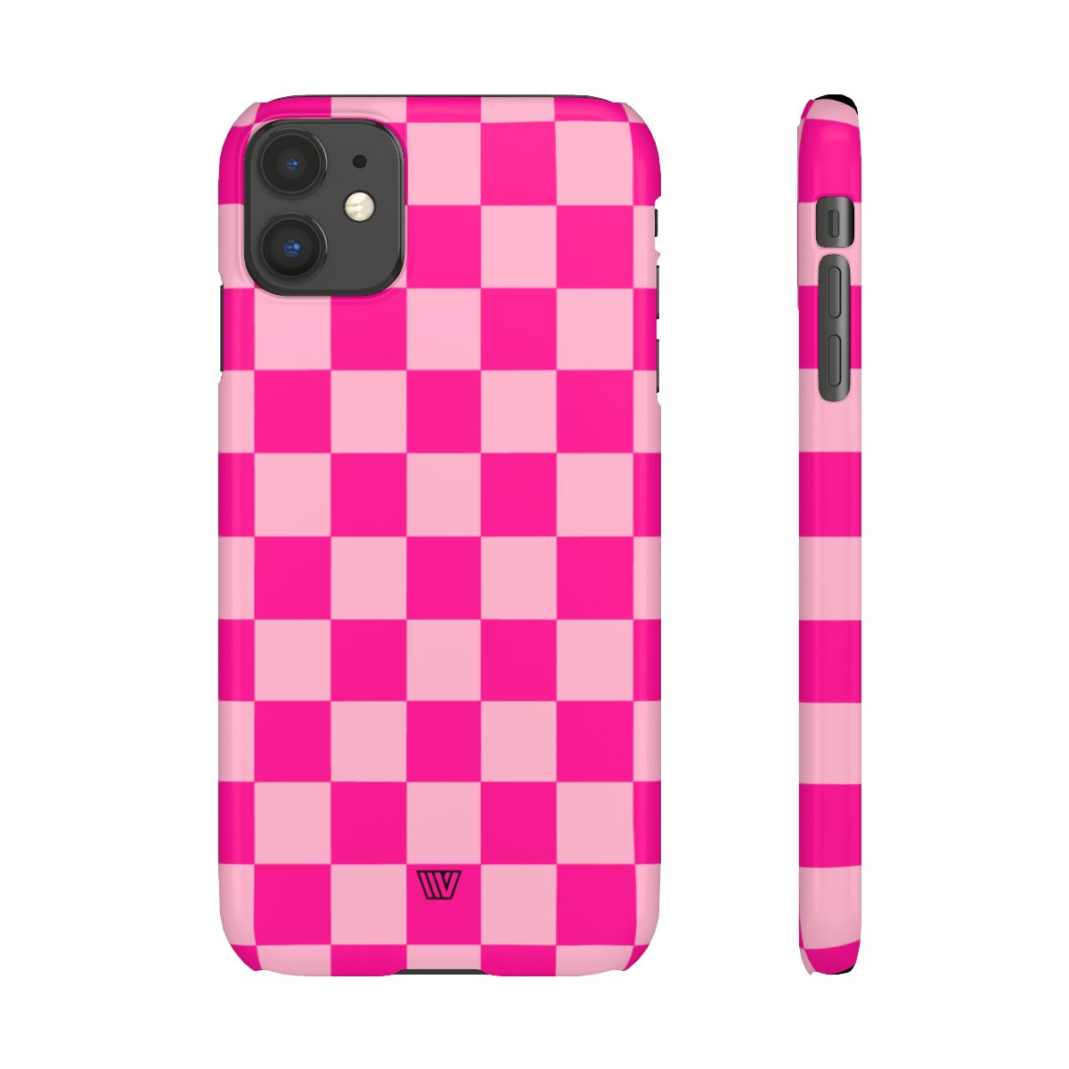 HOT PINK CHECKERBOARD | Slim Phone Case