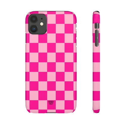 HOT PINK CHECKERBOARD | Slim Phone Case