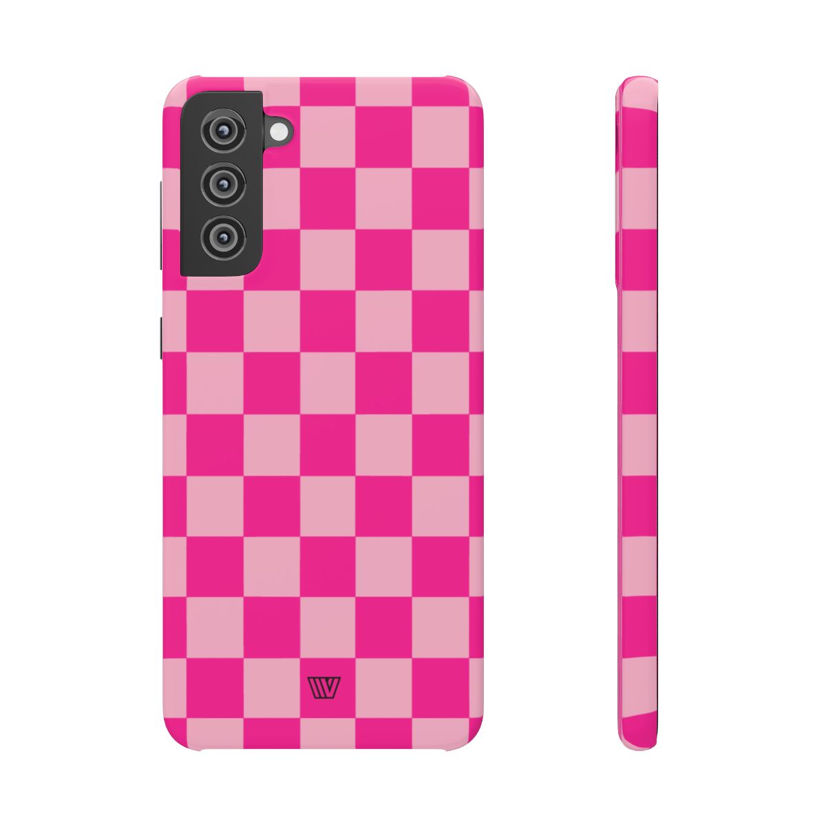 HOT PINK CHECKERBOARD | Slim Phone Case