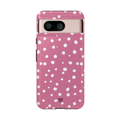 Blush Red Dots Tough Phone Case – Google Pixel 8, Glossy