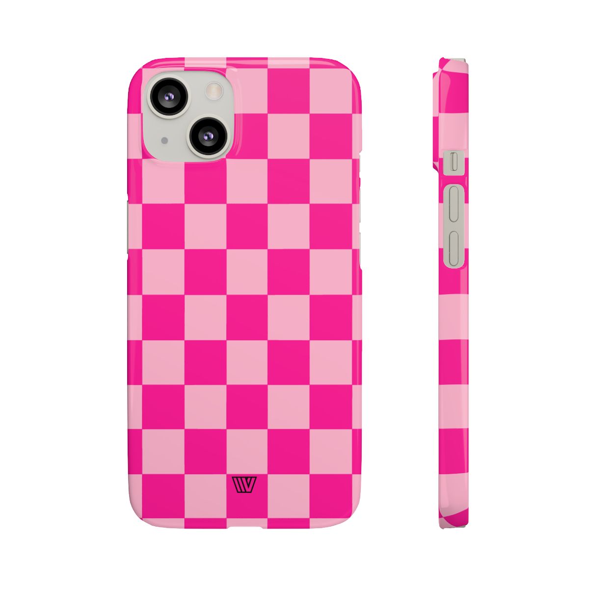 HOT PINK CHECKERBOARD | Slim Phone Case