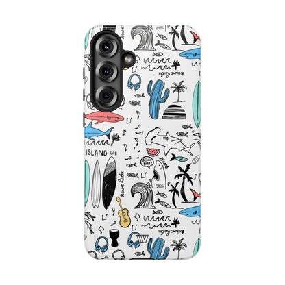 DOODLE BEACH PARTY | Tough Phone Case