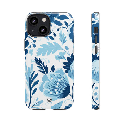 BLUE WHITE FLOWERS | Tough Phone Case